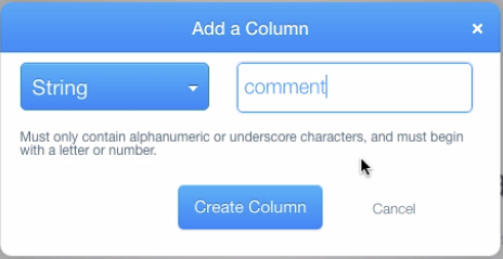 Add comment column